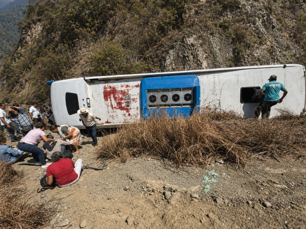 Accidente de bus en Santa Fe de Antioquia deja 7 heridos