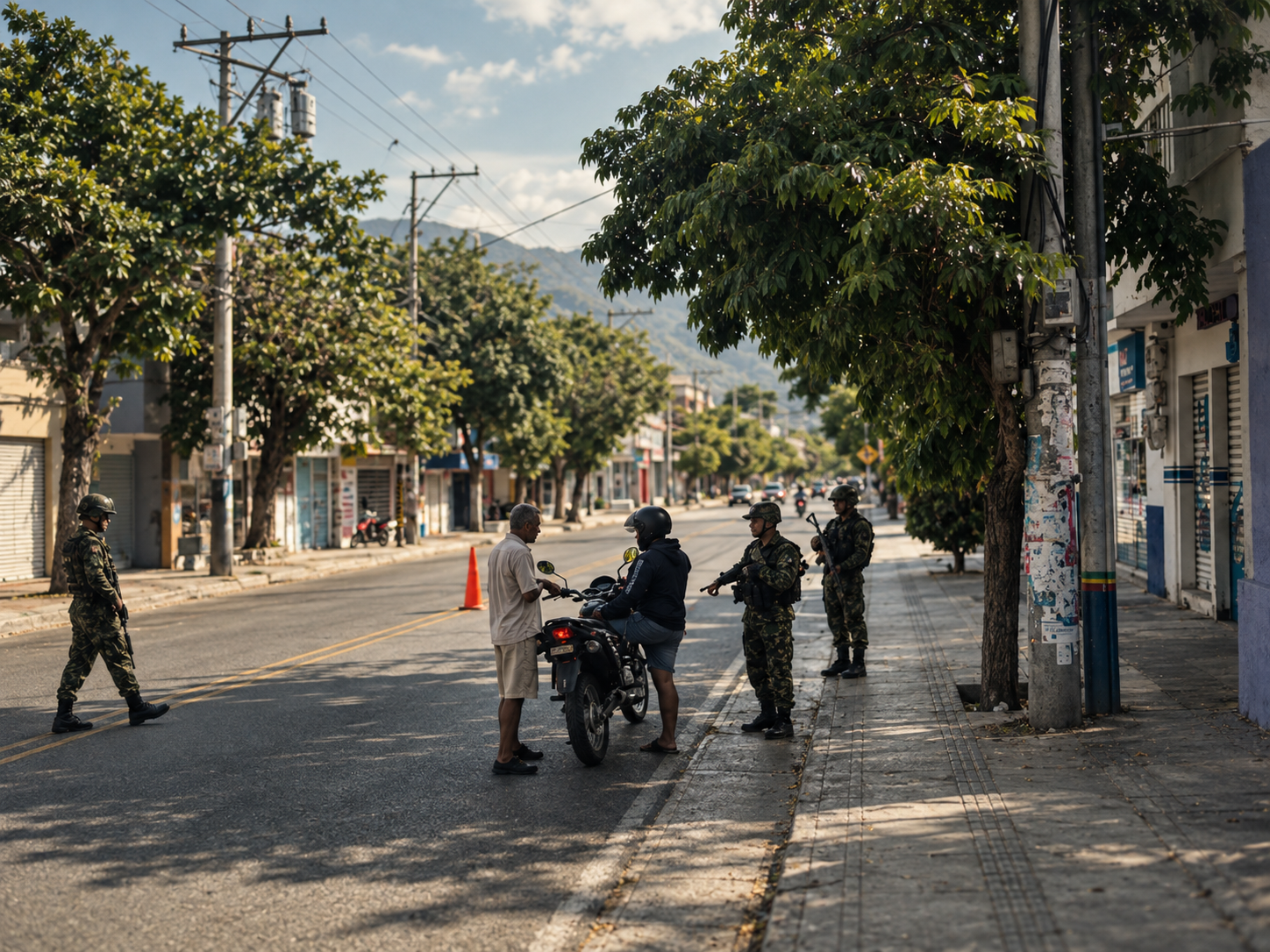 Presencia de la Fuerza Pública en Santa Marta ante amenaza de paro armado.