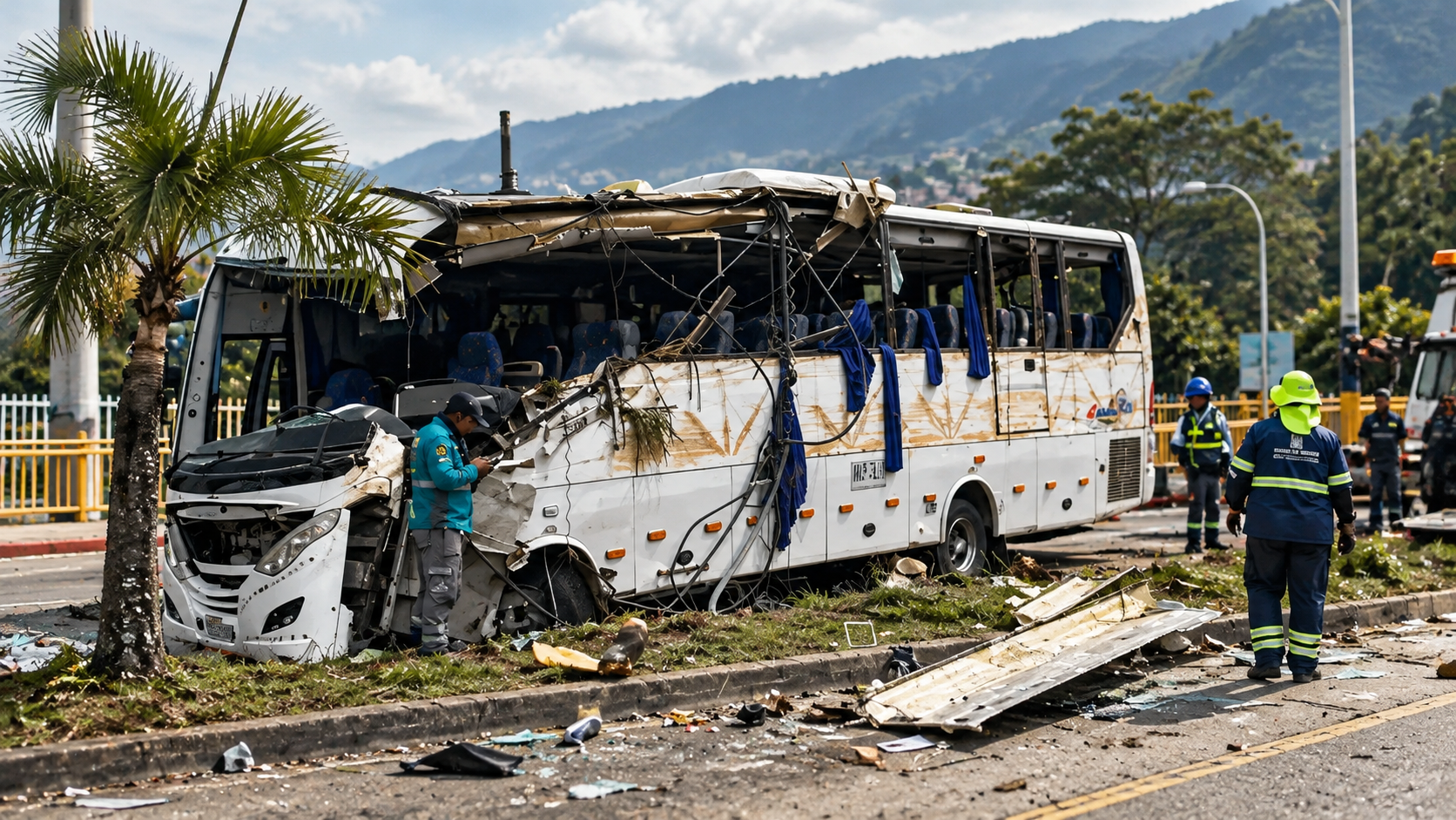 Accidente de bus en Medellín dejó una mujer muerta y 16 heridos