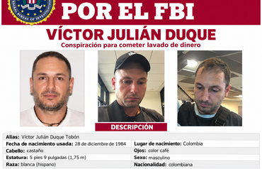 Colombiano buscado por el FBI: ofrecen US$10.000